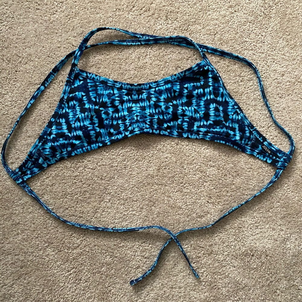Jolyn Ryan Print Tie Back Bikini Top S